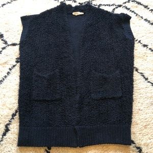 Inhabit Long Cardigan/Sweater Coat - Dark Navy